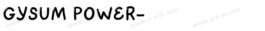 GYSUM POWER字体转换